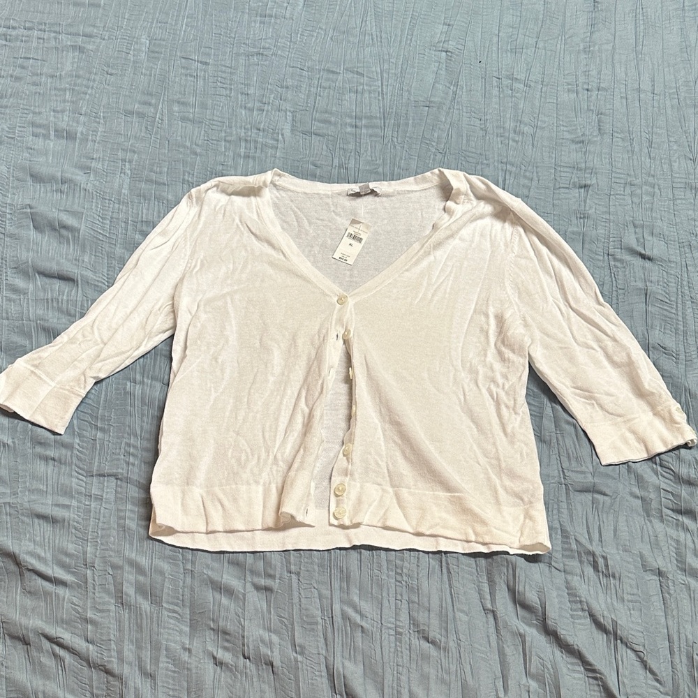 GAP White Women's Cardigan Sweater
